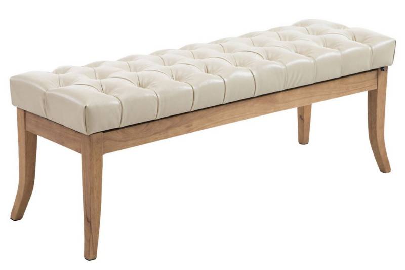 TPFLiving Sitzbank Romeo 120 cm - Polsterbank im Chesterfield Design (Kunstleder Sitzbank mit stabilem Holzgestell, 1-St), Maße (HxBxT): 46 x 120 x 38 cm - Gewicht: 15 kg von TPFLiving