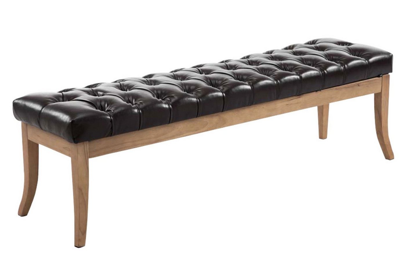 TPFLiving Sitzbank Romeo 150 cm - Polsterbank im Chesterfield Design (Kunstleder Sitzbank mit stabilem Holzgestell, 1-St), Maße (HxBxT): 46 x 150 x 38 cm - Gewicht: 22 kg von TPFLiving