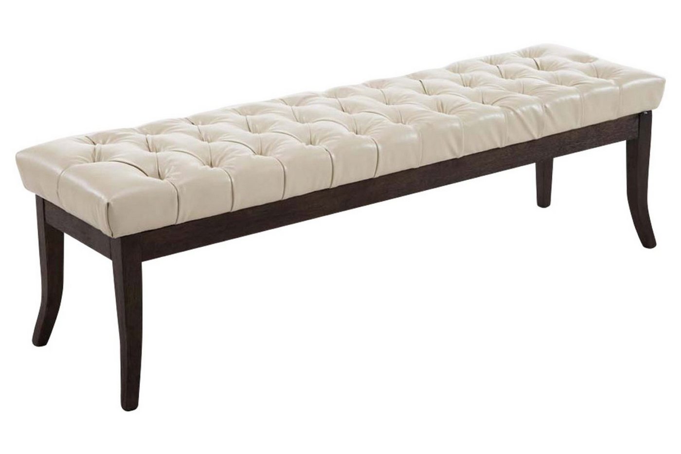 TPFLiving Sitzbank Romeo 150 cm - Polsterbank im Chesterfield Design (Kunstleder Sitzbank mit stabilem Holzgestell, 1-St), Maße (HxBxT): 46 x 150 x 38 cm - Gewicht: 22 kg von TPFLiving