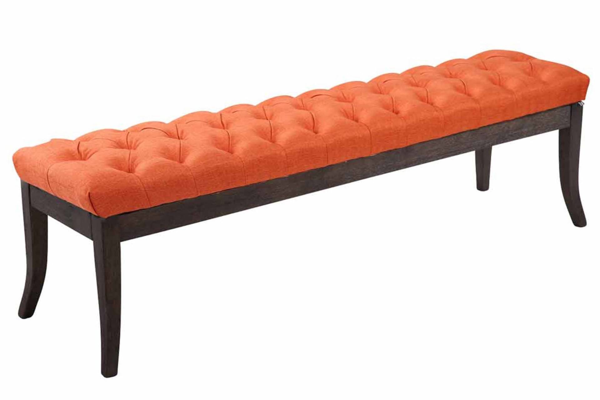 TPFLiving Sitzbank Romeo Stoff antik-dunkel 150 - orange Stück von TPFLiving