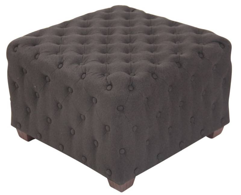 TPFLiving Sitzhocker Nantes - Stylischer Stoffhocker (Beistellhocker mit stabilem Holzgestell - Farbe, 1 St., Polsterhocker mit hohem Sitzkomfort), Maße (HxBxT): 44 x 65 x 65 cm - Gewicht: 10 kg von TPFLiving