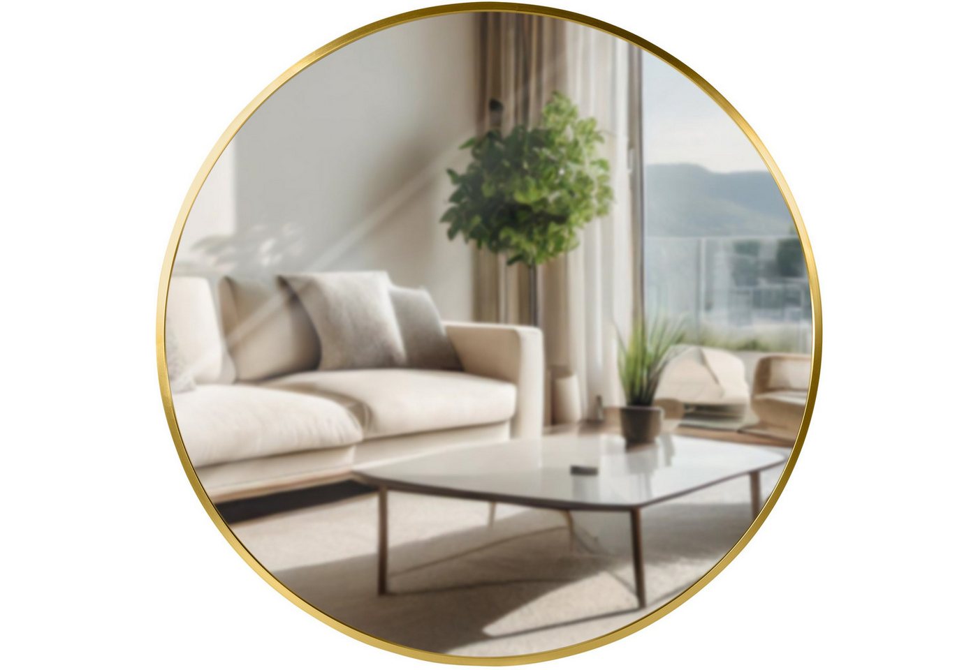 TPFLiving Spiegel Mirava (Viel Spiegelfläche bei schlankem Design, Optimal für über Kommoden oder Waschbecken), Setzt moderne Akzente im Wohnbereich von TPFLiving