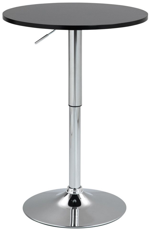 TPFLiving Stehtisch Cavira (Leicht zu montieren & flexibel einsetzbar, Robustes Metallgestell mit stabilem Trompetenfuß), Maße (TxBxH): 60 x 60 x 106cm - Farbe: schwarz von TPFLiving
