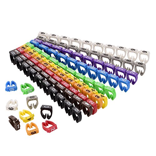 TPFNet® Kabelmarkierungsclips/Beschriftungsclips für Drähte Ø 4-6 mm von TPFNet