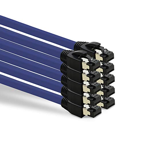 TPFNet 10er Pack CAT.8 hochwertiges Premium Netzwerkkabel flach mit RJ45 Anschluss | LAN Kabel | 2m | violett |mehrfache Abschirmung durch S/FTP | kompatibel mit Router, Modem, Switch TPFNet 10er Pack CAT.8 hochwertiges Premium Netzwerkkabel flach mit RJ45 Anschluss | LAN Kabel | 2m | violett |mehrfache Abschirmung durch S/FTP | kompatibel mit Router, Modem, Switch von TPFNet