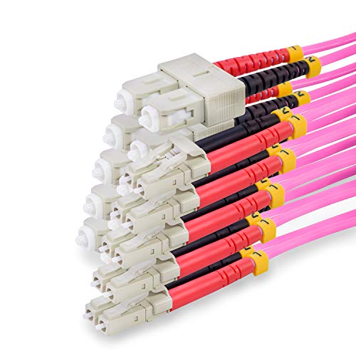 TPFNet 5er Pack 7,5m LWL Kabel SC/LC OM4 Duplex Multimode 50/125µm 10 Gigabits von TPFNet