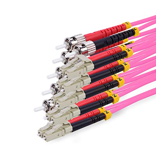 TPFNet 5er Pack 7,5m LWL Patchabel ST/LC OM4 Duplex Multimode 50/125µm 10 Gb von TPFNet