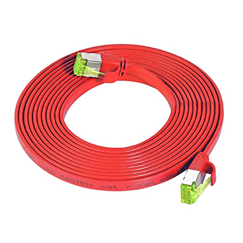 TPFNet CAT.7 hochwertiges Premium Netzwerkkabel flach mit RJ45 Anschluss | LAN Kabel | 50m | rot |Abschirmung durch U/FTP | kompatibel mit Router, Modem, Switch TPFNet CAT.7 hochwertiges Premium Netzwerkkabel flach mit RJ45 Anschluss | LAN Kabel | 50m | rot |Abschirmung durch U/FTP | kompatibel mit Router, Modem, Switch von TPFNet