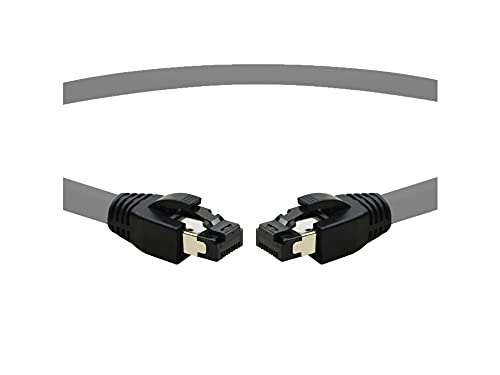 TPFNet CAT.8 hochwertiges Premium Netzwerkkabel flach mit RJ45 Anschluss | LAN Kabel | 2m | grau |mehrfache Abschirmung durch S/FTP | kompatibel mit Router, Modem, Switch TPFNet CAT.8 hochwertiges Premium Netzwerkkabel flach mit RJ45 Anschluss | LAN Kabel | 2m | grau |mehrfache Abschirmung durch S/FTP | kompatibel mit Router, Modem, Switch von TPFNet