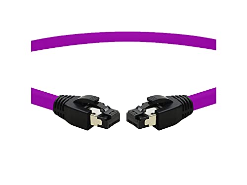 TPFNet CAT.8 hochwertiges Premium Netzwerkkabel flach mit RJ45 Anschluss | LAN Kabel | 2m | violett |mehrfache Abschirmung durch S/FTP | kompatibel mit Router, Modem, Switch TPFNet CAT.8 hochwertiges Premium Netzwerkkabel flach mit RJ45 Anschluss | LAN Kabel | 2m | violett |mehrfache Abschirmung durch S/FTP | kompatibel mit Router, Modem, Switch von TPFNet