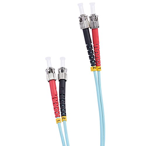 TPFNet Premium 7,5m LWL Glasfaser Fiber Patchkabel Multimode Kabel ST/ST OM3 Duplex 50/125µm 10 Gigabit/s von TPFNet