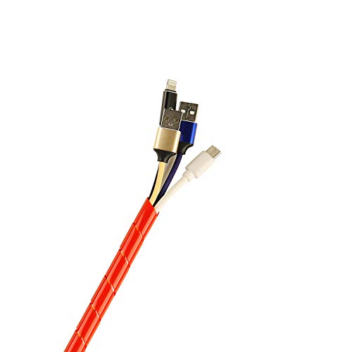 TPFNet Spiral Kabelschlauch 12-75mm Durchmesser, Kabel Organizer, Kabel verstecken, Kabel Kanal, Kabelkanal Schutz Kabelhülle, Kabelschutzschlauch Rot, 10m von TPFNet