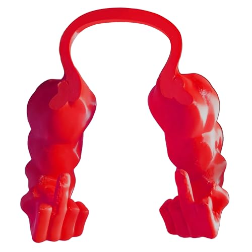 Katze Mit Muskulösen Armen - 3D-Gedrucktes Lustiges Haustierkostüm-Prop Für Katzen Und Kleine Hunde, Riesenhand-Muskel-Arm-Kostüm Für Katzen Zu Halloween Und Geburtstagspartys (rot, Finger) von TPFOON