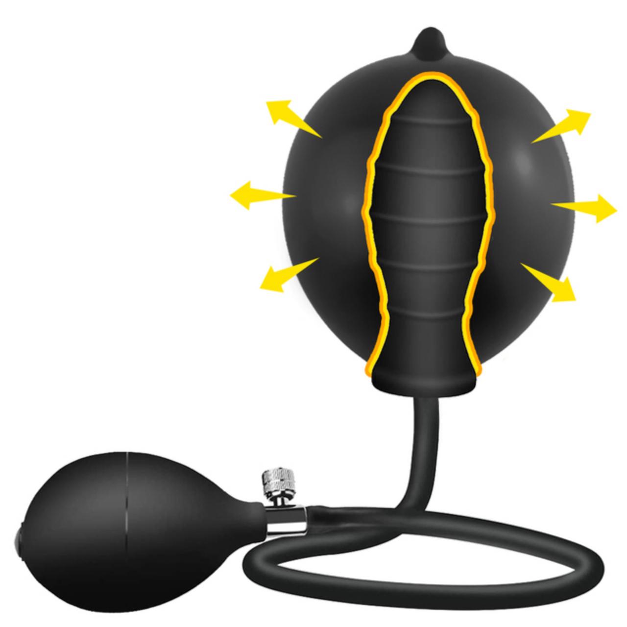 TPFSecret Analballon gewellt mit Pumpe - Schwarz von TPFSecret