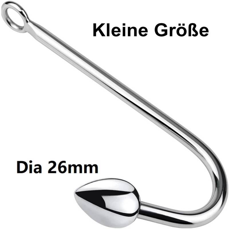 TPFSecret Analhaken aus Edelstahl Metall - Größe Small - Large - 1x Haken mit Kugel 2,65cm von TPFSecret