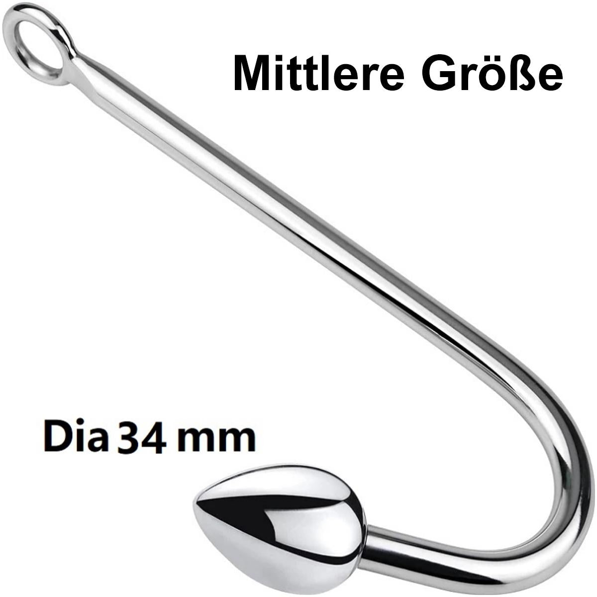 TPFSecret Analhaken aus Edelstahl Metall - Größe Small - Large - 1x Haken mit Kugel 3,4cm TPFSecret Analhaken aus Edelstahl Metall - Größe Small - Large - 1x Haken mit Kugel 3,4cm von TPFSecret