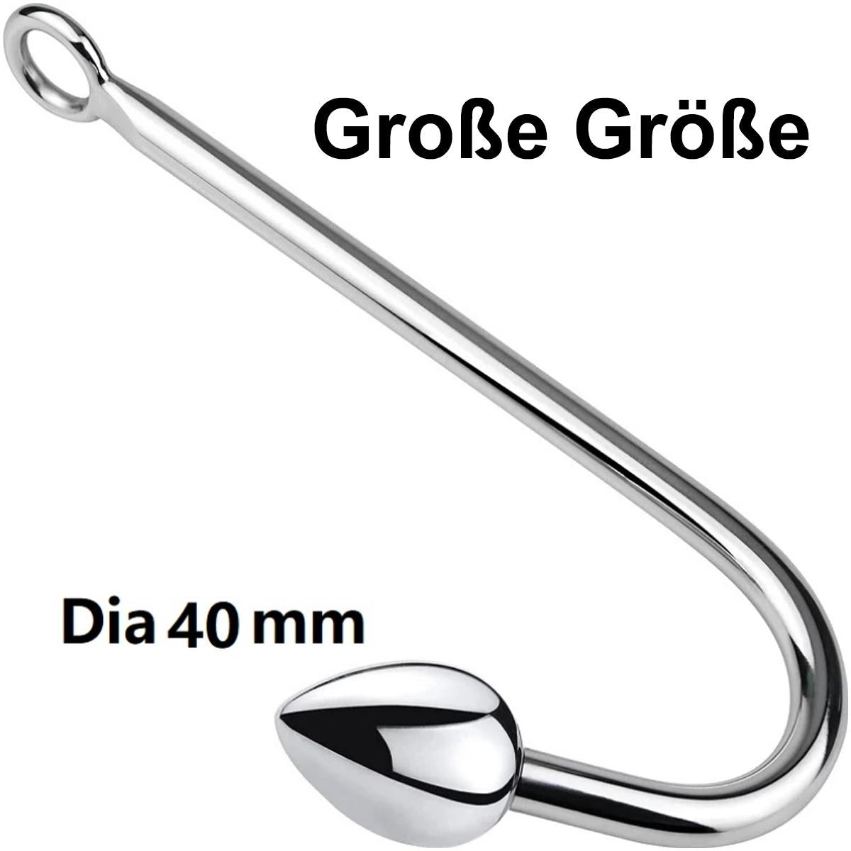 TPFSecret Analhaken aus Edelstahl Metall - Größe Small - Large - 1x Haken mit Kugel 4cm TPFSecret Analhaken aus Edelstahl Metall - Größe Small - Large - 1x Haken mit Kugel 4cm von TPFSecret
