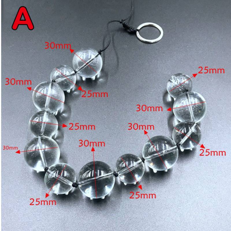 TPFSecret Glas Analkugeln Analkette für Männer und Frauen - verschiedene Länge und Durchmesser - 37 cm - 12 Kugeln - 2,5-3cm Ø TPFSecret Glas Analkugeln Analkette für Männer und Frauen - verschiedene Länge und Durchmesser - 37 cm - 12 Kugeln - 2,5-3cm Ø von TPFSecret