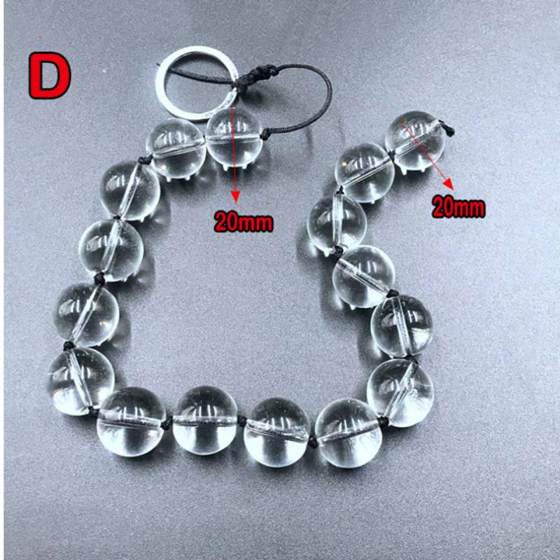 TPFSecret Glas Analkugeln Analkette für Männer und Frauen - verschiedene Länge und Durchmesser - 37 cm - 16 Kugeln - 2cm Ø von TPFSecret