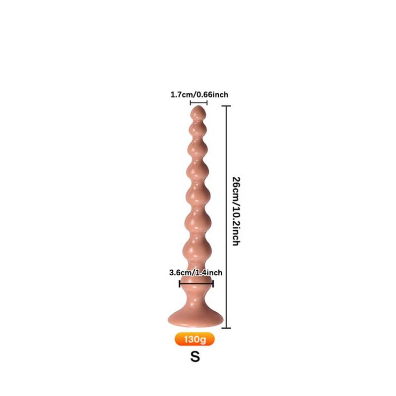 TPFSecret Perlen Analdildo für Männer und Frauen extra lang verschiedene Längen und Farben - Natur / 26 cm von TPFSecret