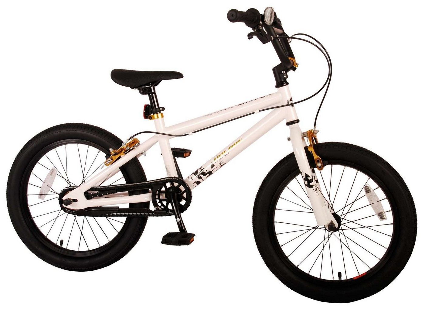 TPFSports Kinderfahrrad Volare Cool Rider 18 Zoll mit 2 Handbremsen, 1 Gang, (Jungsfahrrad - Jungen Kinderrad - ohne Schaltung - Sicherheitsgriffe), Kinder Fahrrad 18 Zoll - Jugend Fahrrad - Kinder Jugend Fahrrad Weiß von TPFSports