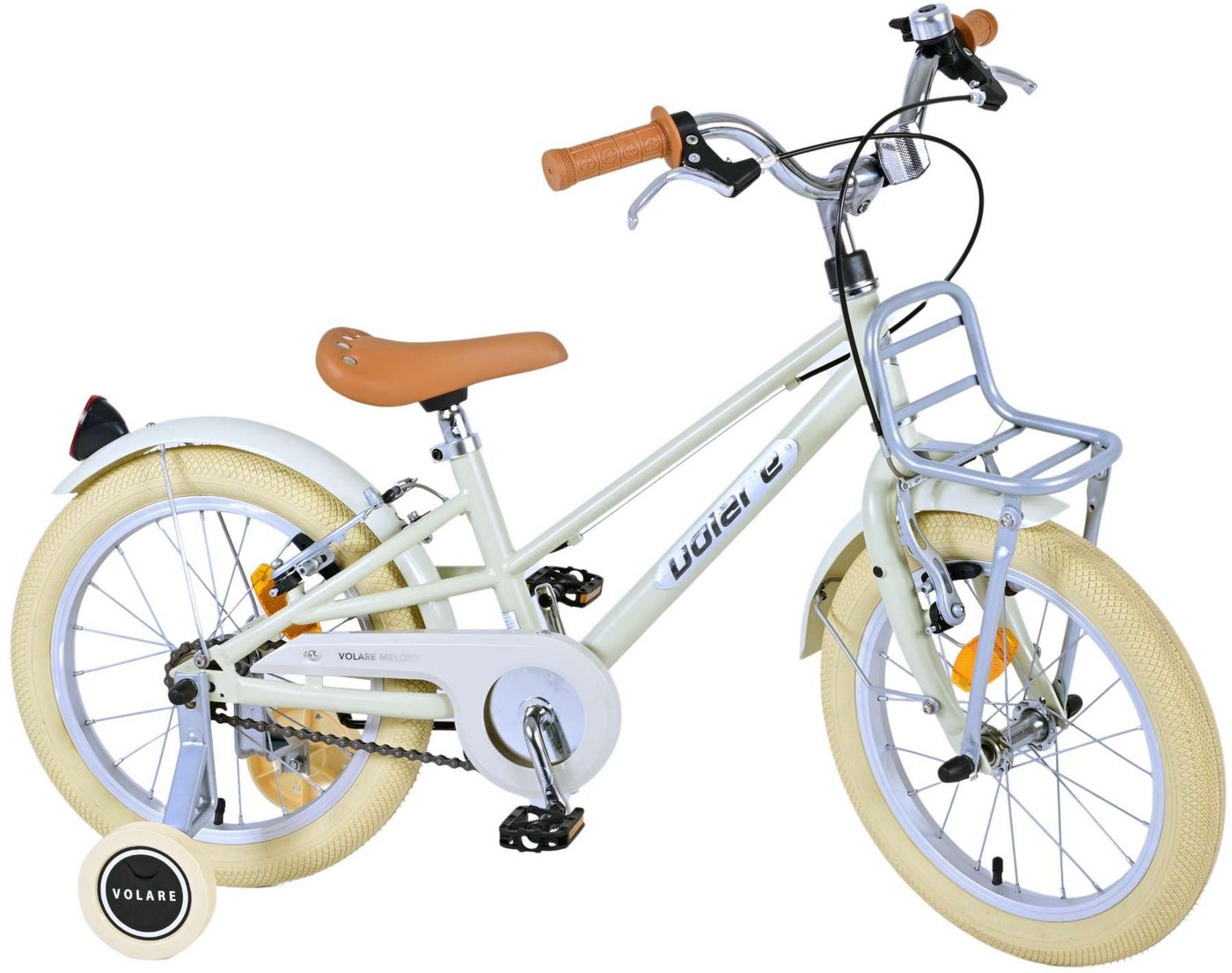 TPFSports Kinderfahrrad Volare Melody 16 Zoll mit 2x Handbremse, 1 Gang, (Mädchen Fahrrad - Rutschfeste Sicherheitsgriffe), Kinder Fahrrad 16 Zoll mit Stützräder Laufrad Mädchen Kinderrad von TPFSports