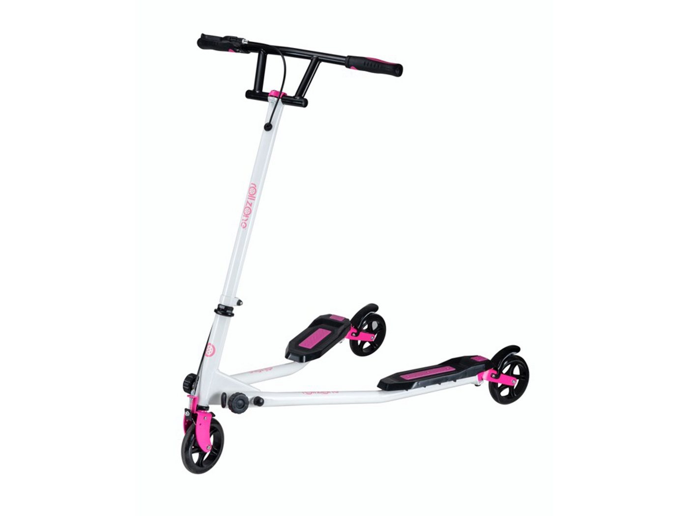 TPFSports Stuntscooter Wiggler - Stunt Scooter, Kinderroller, Trickroller, Tretroller, Klapproller - Belastbarkeit 80 kg - selbstdriftend - Farbe: pink von TPFSports