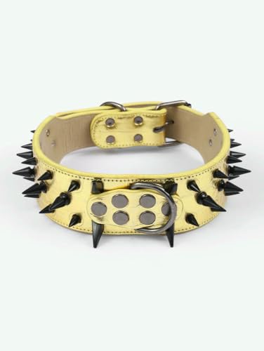 Spiked Studded Rivet PU Leder Hund Anti-Bite Collar Einstellbare Pet Collars Puppy Neck Strap Spiked Studded Rivet PU Leder Hund Anti-Bite Collar Einstellbare Pet Collars Puppy Neck Strap von TPIONEER