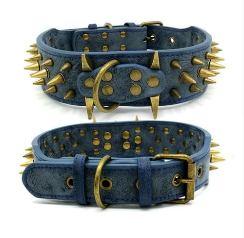 TPIONEER Cooles Hundehalsband mit Spikes und Nieten, Lederhalsbänder für Hunde, Pitbull, Bulldogge, Perro für mittelgroße und große Hunde, Boxer, Deutscher Schäferhund TPIONEER Cooles Hundehalsband mit Spikes und Nieten, Lederhalsbänder für Hunde, Pitbull, Bulldogge, Perro für mittelgroße und große Hunde, Boxer, Deutscher Schäferhund von TPIONEER
