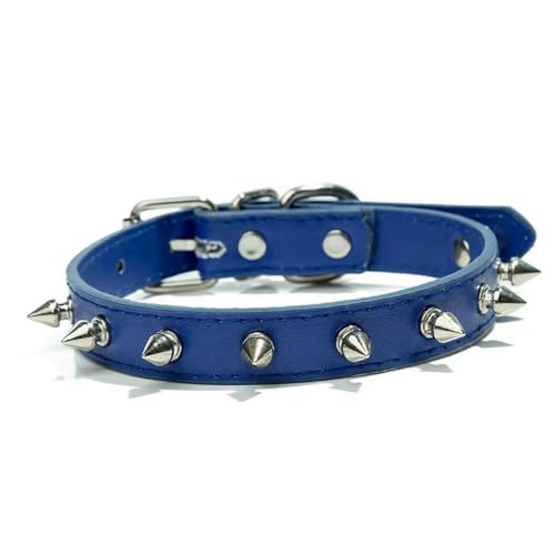 TPIONEER Einreihiges Hundehalsband aus Leder mit Nieten, verstellbares Anti-Biss-Halsband mit Spikes für Welpen und Katzen Kleiner Rassen TPIONEER Einreihiges Hundehalsband aus Leder mit Nieten, verstellbares Anti-Biss-Halsband mit Spikes für Welpen und Katzen Kleiner Rassen von TPIONEER