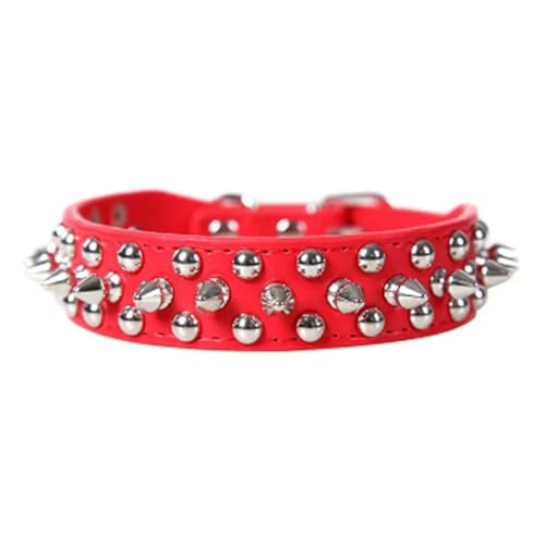 TPIONEER Hundehalsband aus PU-Leder im Punk-Stil, verstellbares Halsband mit Nieten und Spikes für kleine Hunde und Katzen, Anti-Biss-Design TPIONEER Hundehalsband aus PU-Leder im Punk-Stil, verstellbares Halsband mit Nieten und Spikes für kleine Hunde und Katzen, Anti-Biss-Design von TPIONEER