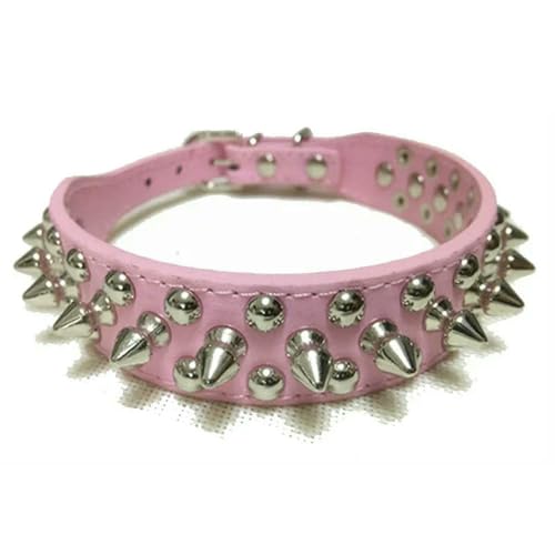 TPIONEER Hundehalsband aus PU-Leder im Punk-Stil, verstellbares Halsband mit Nieten und Spikes für kleine Hunde und Katzen, Anti-Biss-Design TPIONEER Hundehalsband aus PU-Leder im Punk-Stil, verstellbares Halsband mit Nieten und Spikes für kleine Hunde und Katzen, Anti-Biss-Design von TPIONEER