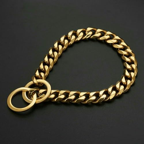 TPIONEER Hundehalsband in Gold-Mix-Farben 15 mm, breites, Robustes Metall-Halsband mit kubanischen Gliedern, Hundehalskette, modisches Haustier-Schmuckzubehör TPIONEER Hundehalsband in Gold-Mix-Farben 15 mm, breites, Robustes Metall-Halsband mit kubanischen Gliedern, Hundehalskette, modisches Haustier-Schmuckzubehör von TPIONEER
