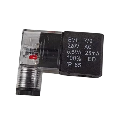 TPKMVGAP Pneumatische Komponente Magnetventilspule EV1 7/9 AC220V 5,5V 25A100% EDIP65(with Light AC220V) von TPKMVGAP