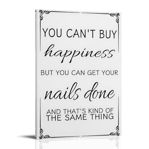 TPLLPK Poster mit englischer Aufschrift "You Can't Buy Happiness But You Can Get Your Nails Done", dekoratives Poster, Leinwand, Wandposter und Kunstdruck, modernes Familienschlafzimmer-Dekor-Poster TPLLPK Poster mit englischer Aufschrift "You Can't Buy Happiness But You Can Get Your Nails Done", dekoratives Poster, Leinwand, Wandposter und Kunstdruck, modernes Familienschlafzimmer-Dekor-Poster von TPLLPK