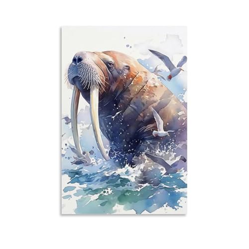 TPLLPK Walros-Poster, dekoratives Gemälde, Leinwand, Wandposter und Kunstdruck, modernes Familienschlafzimmer, Dekor-Poster, 30 x 45 cm TPLLPK Walros-Poster, dekoratives Gemälde, Leinwand, Wandposter und Kunstdruck, modernes Familienschlafzimmer, Dekor-Poster, 30 x 45 cm von TPLLPK