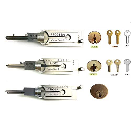 SS001 SS002R und SS002 2 in 1 Decoder und Pick Tools für S-Groove Lock Elektrisches Schloss, Türschloss, Schlafzimmerschloss SS001 SS002R und SS002 2 in 1 Decoder und Pick Tools für S-Groove Lock Elektrisches Schloss, Türschloss, Schlafzimmerschloss von TPM Go