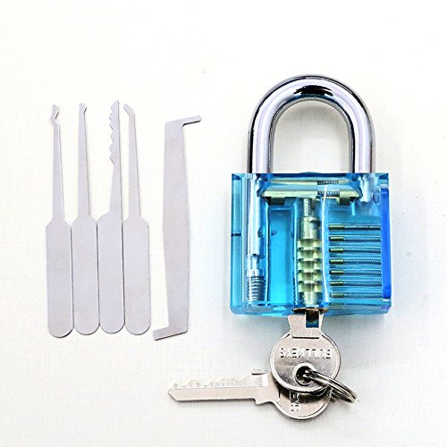 TPM Go 5 x Mini Lock Pick Tools mit Blau Transparent üben Lock, Anfänger Lock Pick Set TPM Go 5 x Mini Lock Pick Tools mit Blau Transparent üben Lock, Anfänger Lock Pick Set von TPM Go