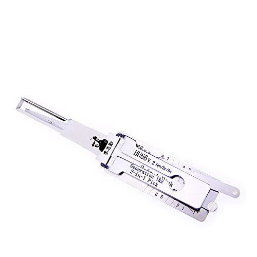 TPM Go HU66 v3 2-in-1-Schlüsselwerkzeug, Autoschlüsselleser, Dietrich-Decoder für Auto, Silber von TPM Go