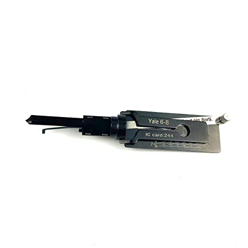 TPM Go Locksmith Locksmith Lockpicking-Werkzeug für Yale Schlösser, Pick- und Decoder, 2-in-1-Werkzeug, britisches Türschloss-Set (Yale-6B) von TPM Go