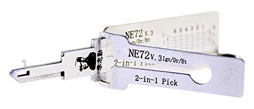 TPM Go NE72 2-in-1-Plektrum, Autoschlüsselleser, Dietrich-Decoder für Auto-Schlosser-Werkzeuge für Auto von TPM Go
