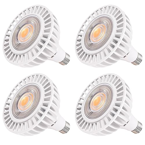 TPMAFF 4er-Pack PAR38-Flutlicht-LED-Lampen, 40-Watt-COB-dimmbare Glühbirne (entspricht 300 Watt), ultraheller 4000-Lumen-Strahler, AC 220–240, E27-Sockel, 10–100% Helligkeitsanpassung von TPMAFF