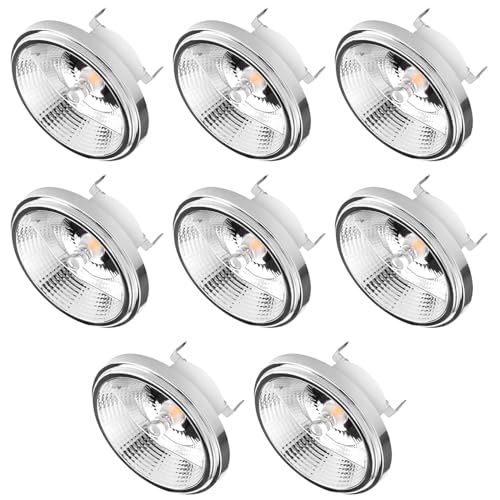 TPMAFF 8er-Pack AR111 G53 LED-Reflektor-Flutlicht, 15 Watt, 1500 Lumen (entspricht 120 W), Strahler mit 45° Abstrahlwinkel, 12 Volt AC/DC Niederspannung, Nicht dimmbar von TPMAFF