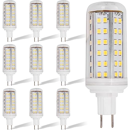 TPMAFF G8,5 LED-Glühbirne, 10 Watt, 1000 Lumen, G8,5-Lichtquelle, G8,5-LED-Mais-Glühbirne mit Doppelstiftsockel (entspricht 100 Watt Halogen), AC 85 V–265 V, Nicht dimmbar (10 Stück) von TPMAFF