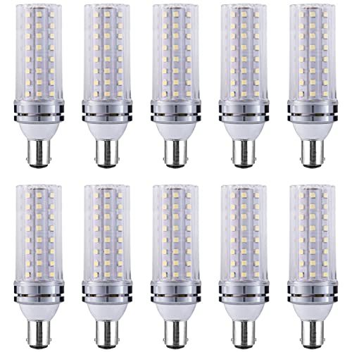 TPMAFF LED-Glühbirne, B22/B15 Doppelkontakt-Bajonettsockel Mais-Glühlampe, 12 Watt 800 lm, 16 Watt 1000 lm, 20 Watt 1300 lm, 3000 K 4000 K 6000 K Nicht dimmbar AC 85 V ~ 265 V (10 Stück) von TPMAFF