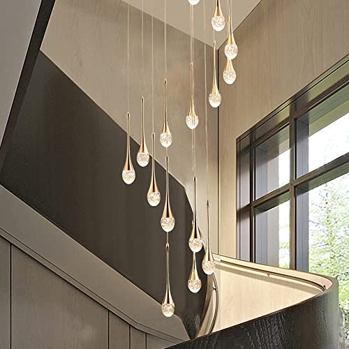 TPMAFF LED Kronleuchter Treppenhaus Villa Duplex Treppenhaus Lange Pendelleuchte Luxus Gold Villa Treppen Kronleuchter Für Einkaufszentrum Showroom TPMAFF LED Kronleuchter Treppenhaus Villa Duplex Treppenhaus Lange Pendelleuchte Luxus Gold Villa Treppen Kronleuchter Für Einkaufszentrum Showroom von TPMAFF