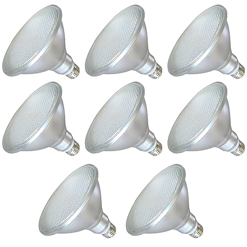 TPMAFF PAR38 Flutlicht-LED-Glühbirne, 18 Watt, 1800 Lumen (entspricht 150 Watt Halogen), Innen-/Außenstrahler-Glühbirne, AC 85 V–265 V, Nicht dimmbar, E27-Sockel (8 Stück) von TPMAFF