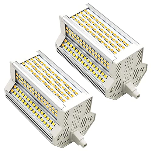 TPMAFF R7s LED Birne 118mm 500W Äquivalent,J118 Doppelseitiger Sockel 50W Flutlichter R7S Birnen,5400LM Dimmbar 220° Abstrahlwinkel Einbau LED Glühbirnen (2er Pack) von TPMAFF