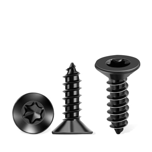 TPOHH Edelstahl V2A Holzschrauben Vollgewinde Senkkopf Universalschraube Ø 4 x 16 mm Schwarz Beschichtet M4 Torx Spanplattenschrauben 100 Stück mit T20 Antriebsbit Inklusive TPOHH Edelstahl V2A Holzschrauben Vollgewinde Senkkopf Universalschraube Ø 4 x 16 mm Schwarz Beschichtet M4 Torx Spanplattenschrauben 100 Stück mit T20 Antriebsbit Inklusive von TPOHH