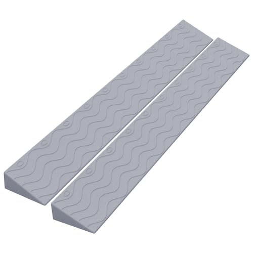 Türschwellenrampe Saugroboter Rampe, Rampe Saugroboter, Staubsauger Roboter Rampe, Schwellenrampe Türschwellenrampen, Rampe Türschwelle, 99cm Längen Plastikrampe Rollstuhlrampe 2,5cm 2er Gray von TPPIG